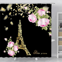 Thumbnail for Abstract Art Eiffel Tower Shower Curtain 