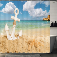 Thumbnail for Anchor Starfish Shower Curtain