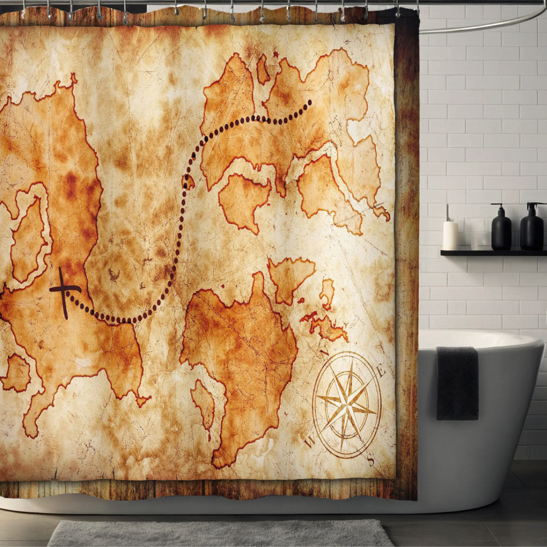 Antique Map Shower Curtain