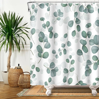 Thumbnail for Aria Nature Green Eucalyptus Shower Curtain