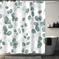 Thumbnail for Aria Nature Green Eucalyptus Shower Curtain