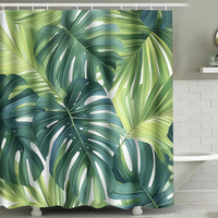 Thumbnail for Atlas Bold Monstera Shower Curtain