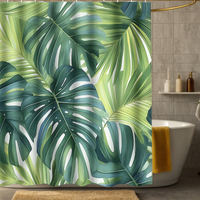 Thumbnail for Atlas Bold Monstera Shower Curtain