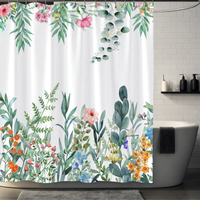 Thumbnail for Aurora Bloom Eucalyptus Shower Curtain
