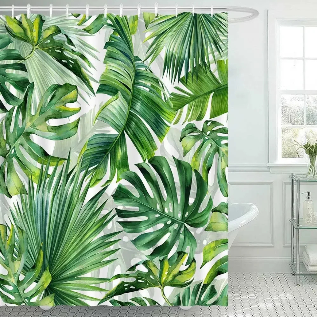 Ava Monstera Paradise Shower Curtain