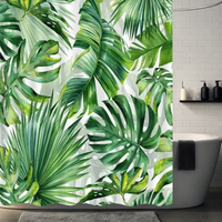 Thumbnail for Ava Monstera Paradise Shower Curtain