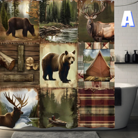 Thumbnail for Bear & Moose Shower Curtain