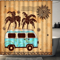 Thumbnail for Beige Palm Tree Shower Curtain