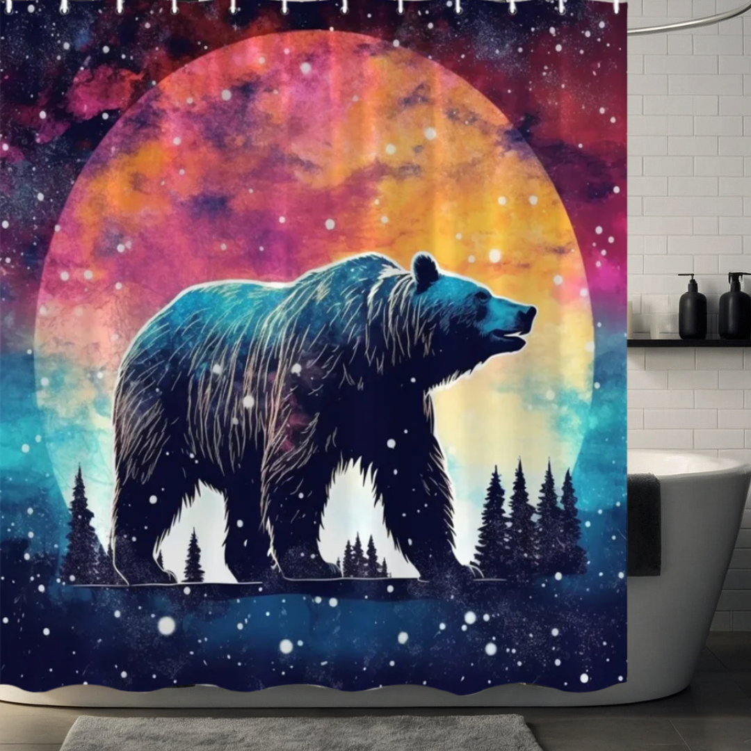 Black Bear Shower Curtain