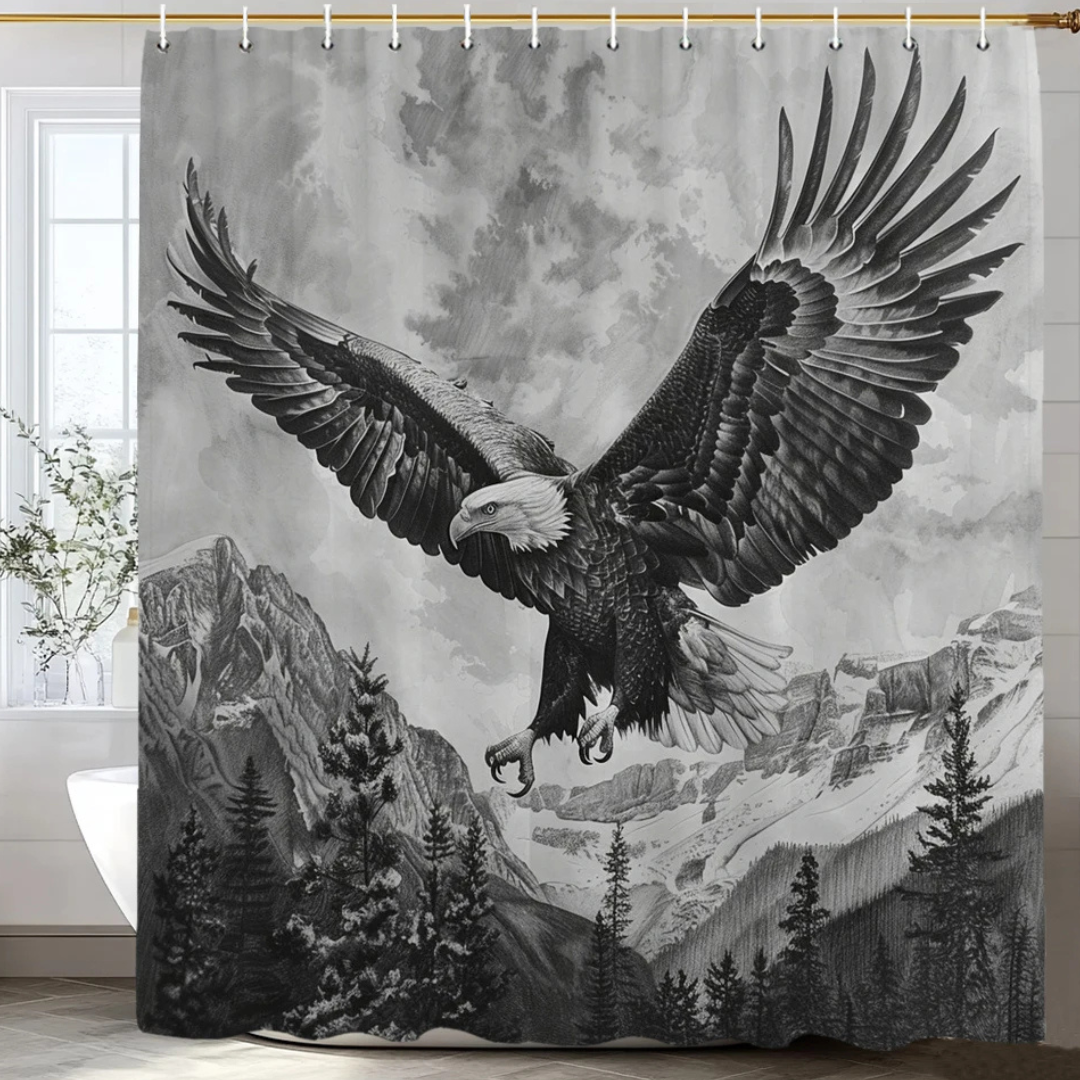 Black Eagle Shower Curtain