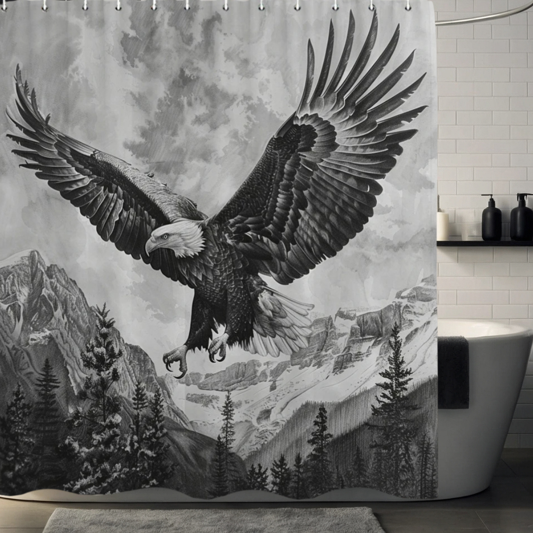 Black Eagle Shower Curtain