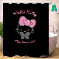 Thumbnail for Black PINK Hello Kitty Shower Curtain