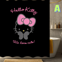 Thumbnail for Black PINK Hello Kitty Shower Curtain