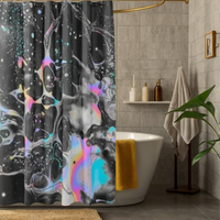 Thumbnail for Black Iridescent Shower Curtain