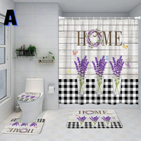 Thumbnail for Black and White Farmhouse Shower Curtain 