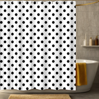 Thumbnail for Black and White Polka Dot Shower Curtain