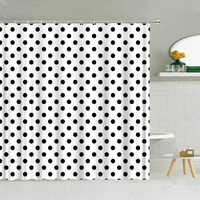 Thumbnail for Black and White Polka Dot Shower Curtain