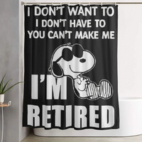 Thumbnail for Black and White Snoopy Shower Curtain 