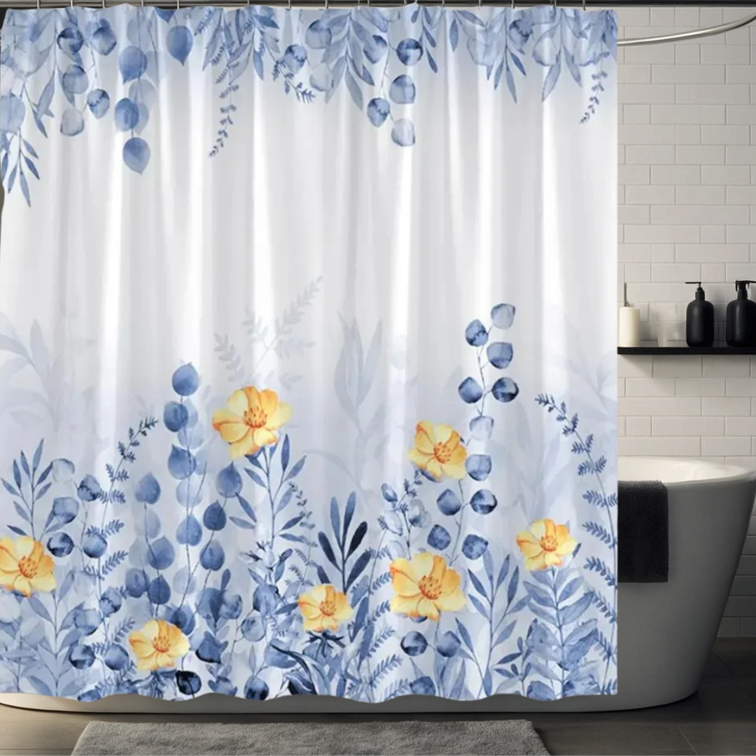 Blue Eucalyptus Shower Curtain