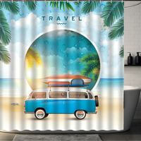 Thumbnail for Bohemian Palm Tree Shower Curtain
