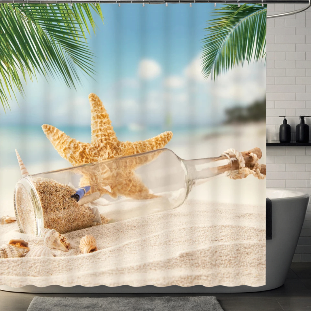 Bohemian Starfish Shower Curtain