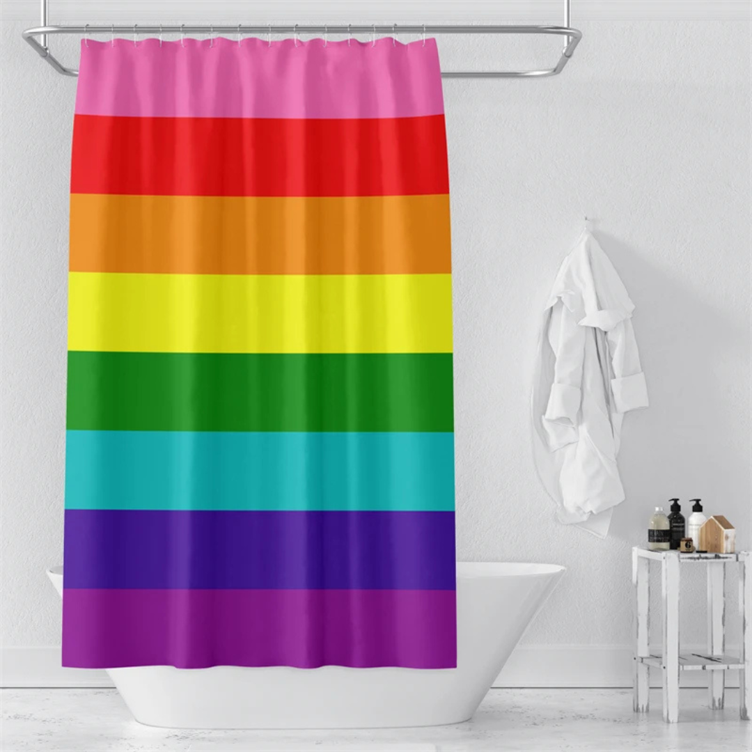unique Boho Rainbow Shower Curtain