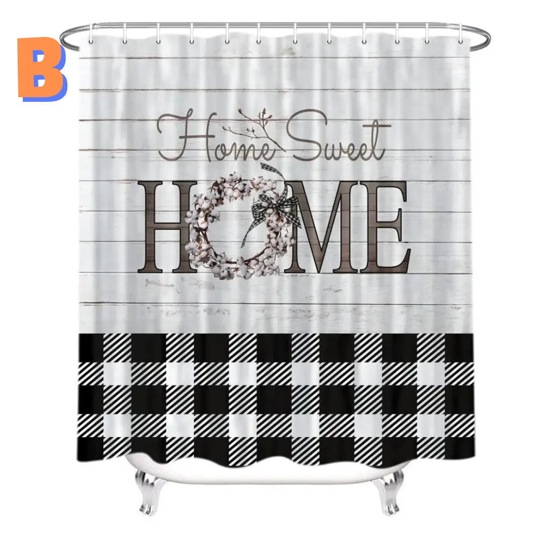 Boho Farmhouse WHITE Shower Curtain