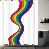 Thumbnail for Boho Rainbow Shower Curtain