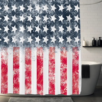 Thumbnail for Brady Star Glory American Flag Shower Curtain