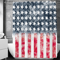 Thumbnail for Brady Star Glory American Flag Shower Curtain