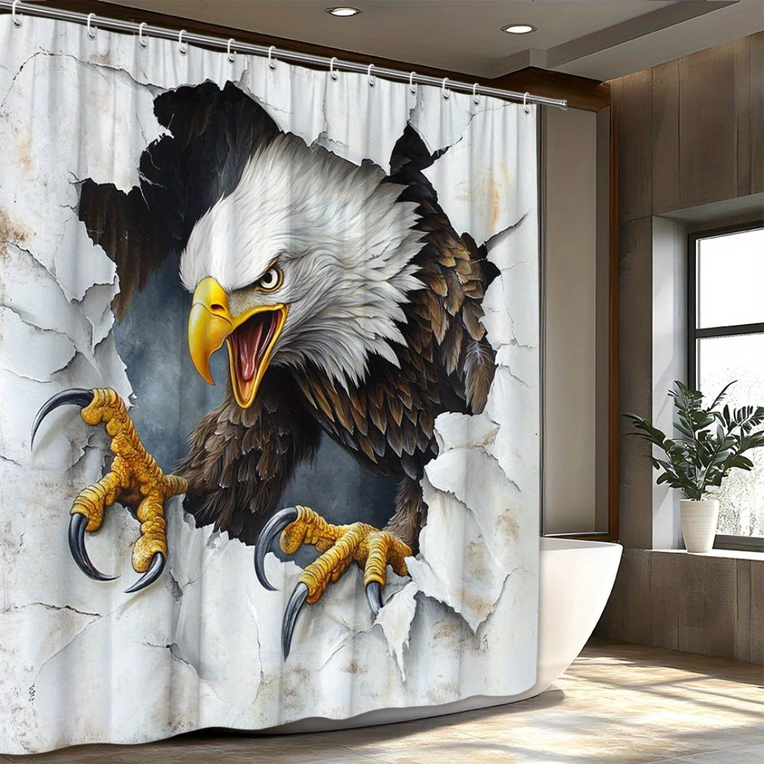 Breaking Through Eagle Shower Curtain