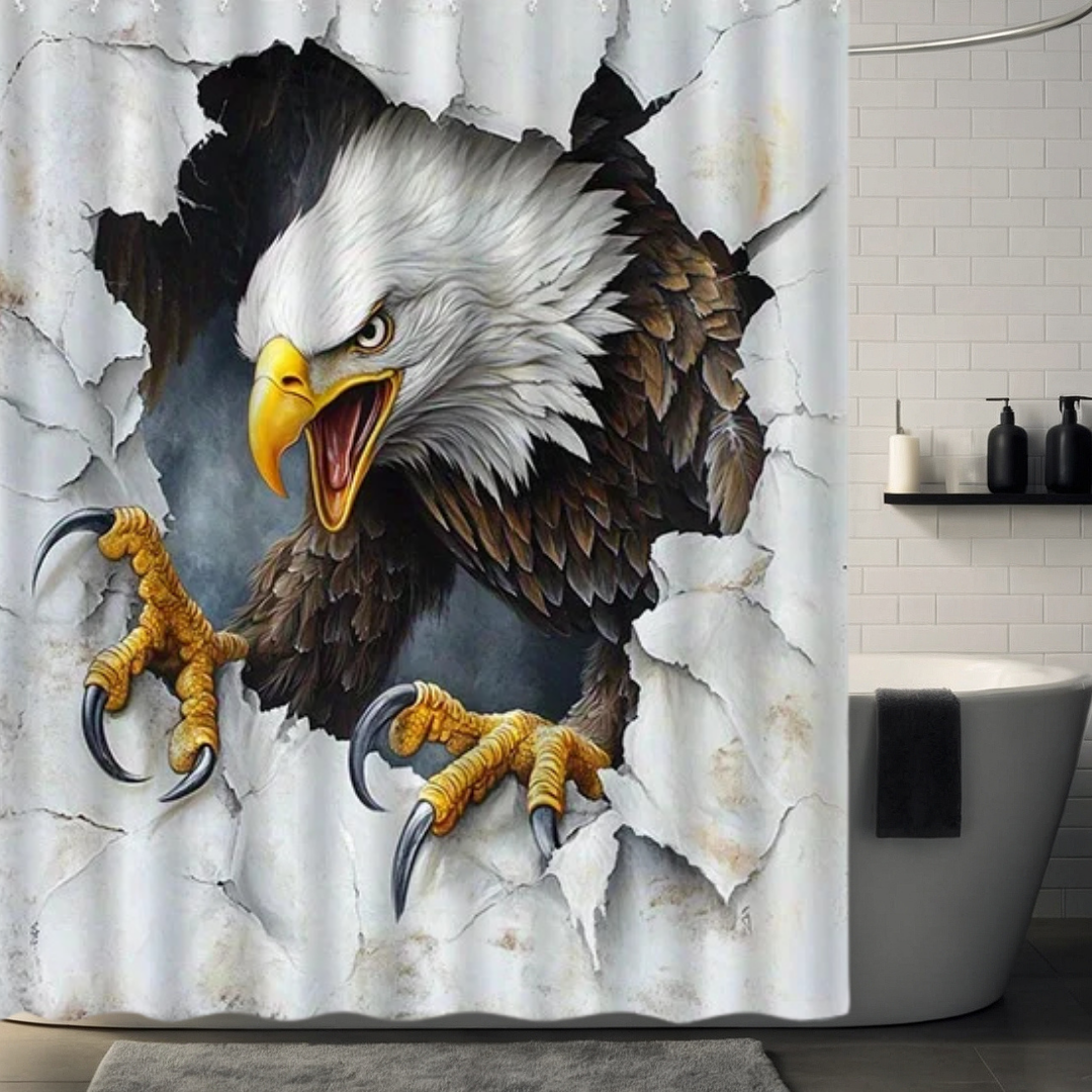 Breaking Through Eagle Shower Curtain