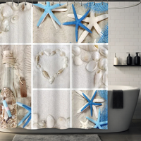 Thumbnail for Bue Starfish Shower Curtain