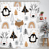 Thumbnail for Cartoon Cute Penguin Shower Curtain
