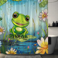 Thumbnail for Cartoon Frog Shower Curtain