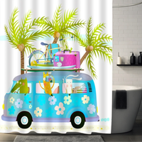 Thumbnail for Cartoon Palm Tree Shower Curtain