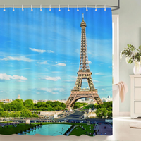 Thumbnail for Celestial Paris Eiffel Tower Shower Curtain 