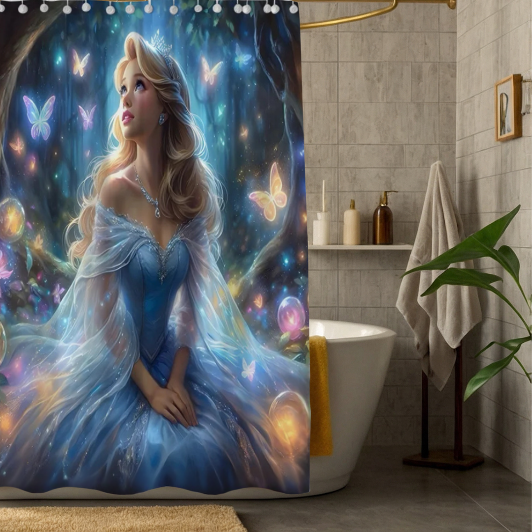 Chic Princess Cinderella Shower Curtain