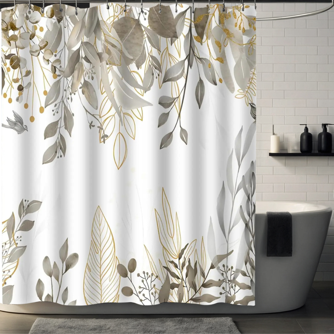 Chloe Gray Eucalyptus Shower Curtain