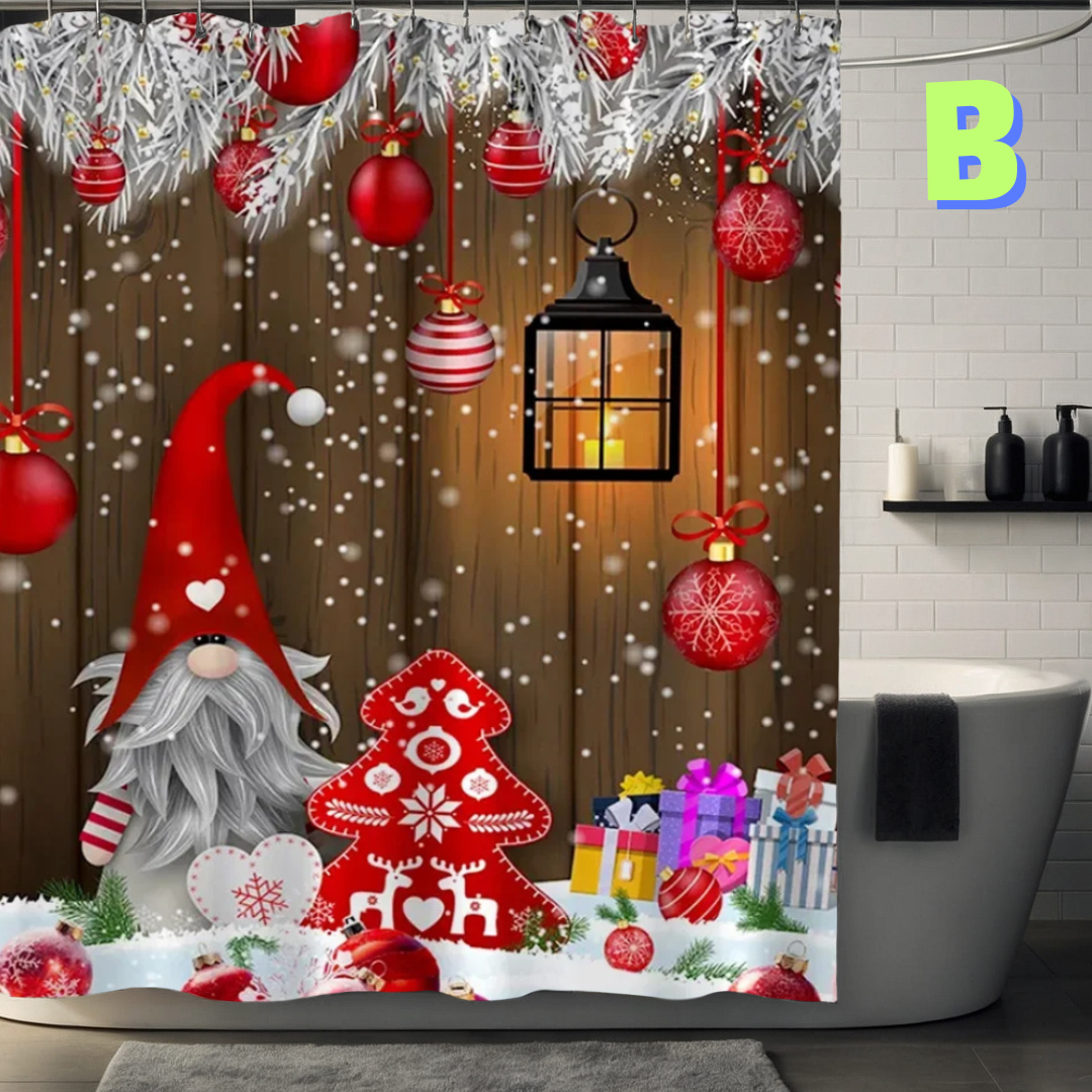 CUTE Christmas Elf Shower Curtain