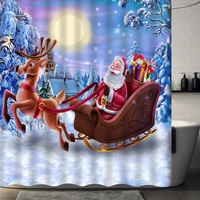 Thumbnail for Christmas Reindeer Shower Curtain