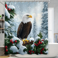 Thumbnail for Christmas Snow Eagle Shower Curtain