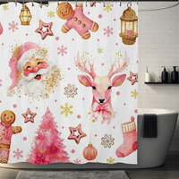 Thumbnail for Christmas Snowflake Shower Curtain
