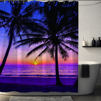 Thumbnail for Contemporary Palm Tree Shower Curtain