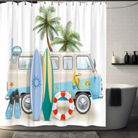 Thumbnail for Cool Palm Tree Shower Curtain