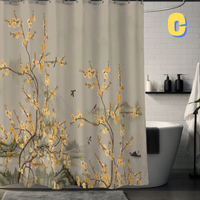 Thumbnail for BEIGE Country Floral Shower Curtain 