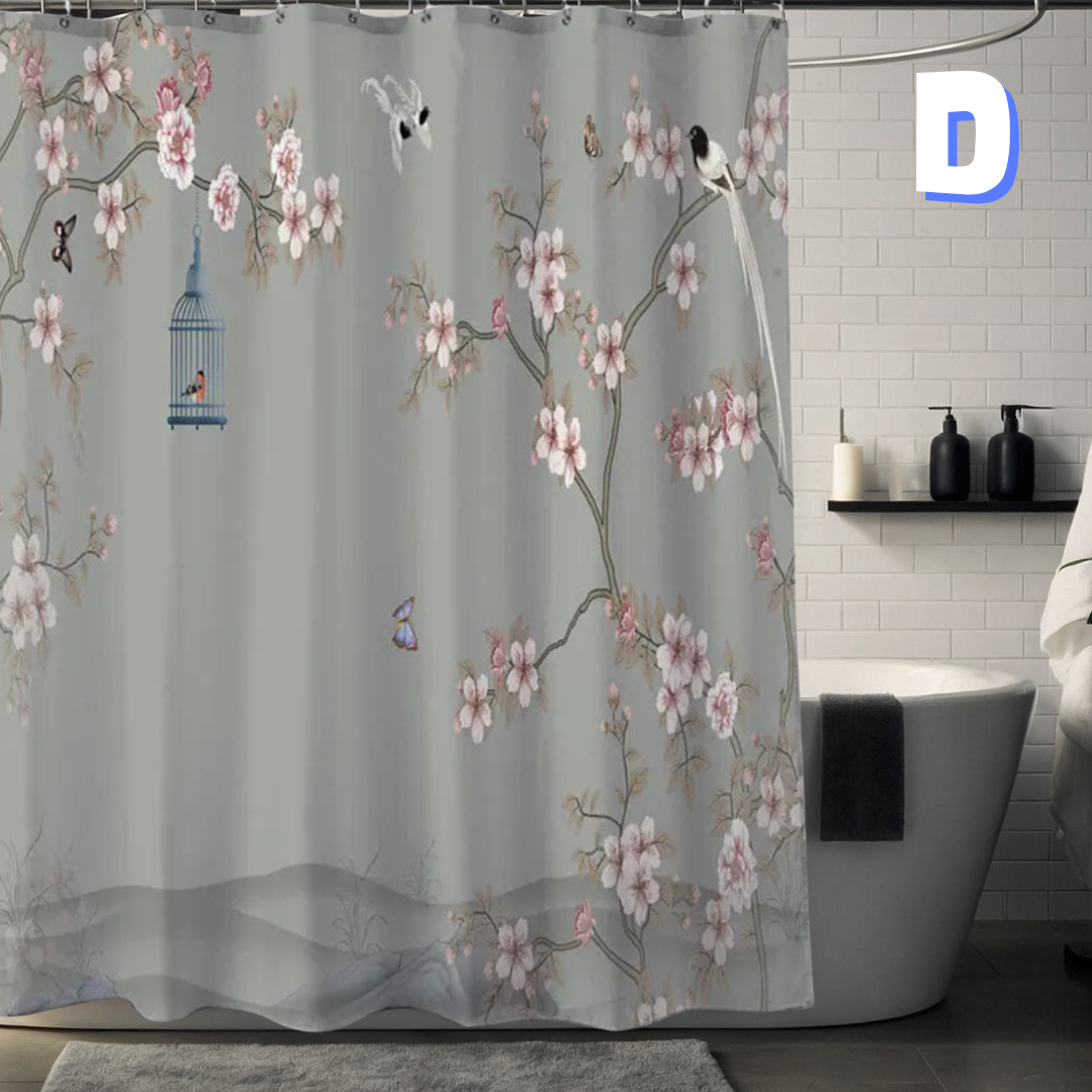 SIMPLE Country Floral Shower Curtain 