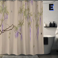 Thumbnail for cream Country Floral Shower Curtain 