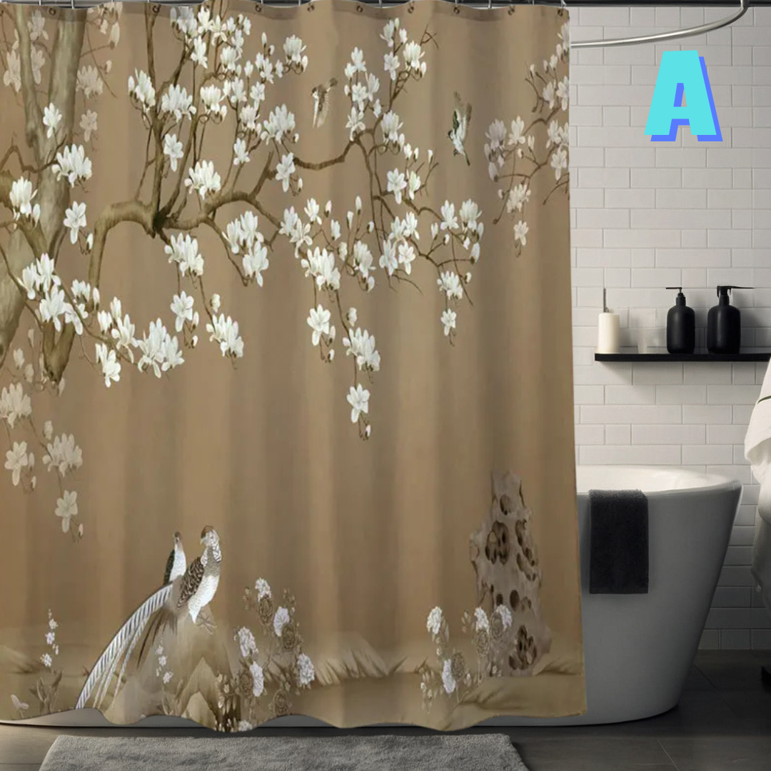 Country Floral Shower Curtain