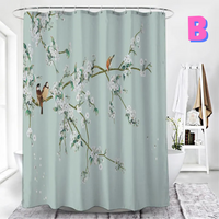 Thumbnail for BLUE Country Floral Shower Curtain 